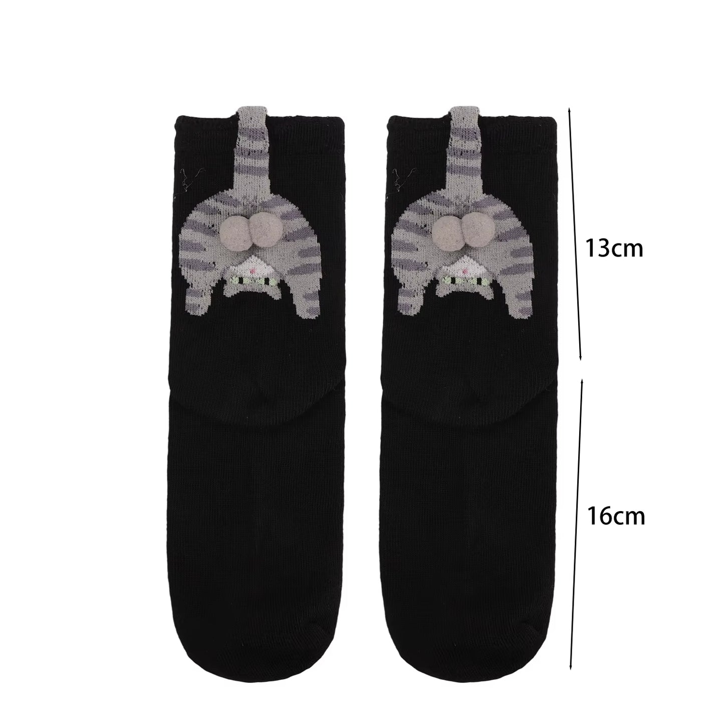 16 Style Funny 3D Cat Dog Animal Print Mid-Tube Socks Cotton Harajuku Floor Sock Casual Soft Cats Egg Hosiery for Couple Gifts